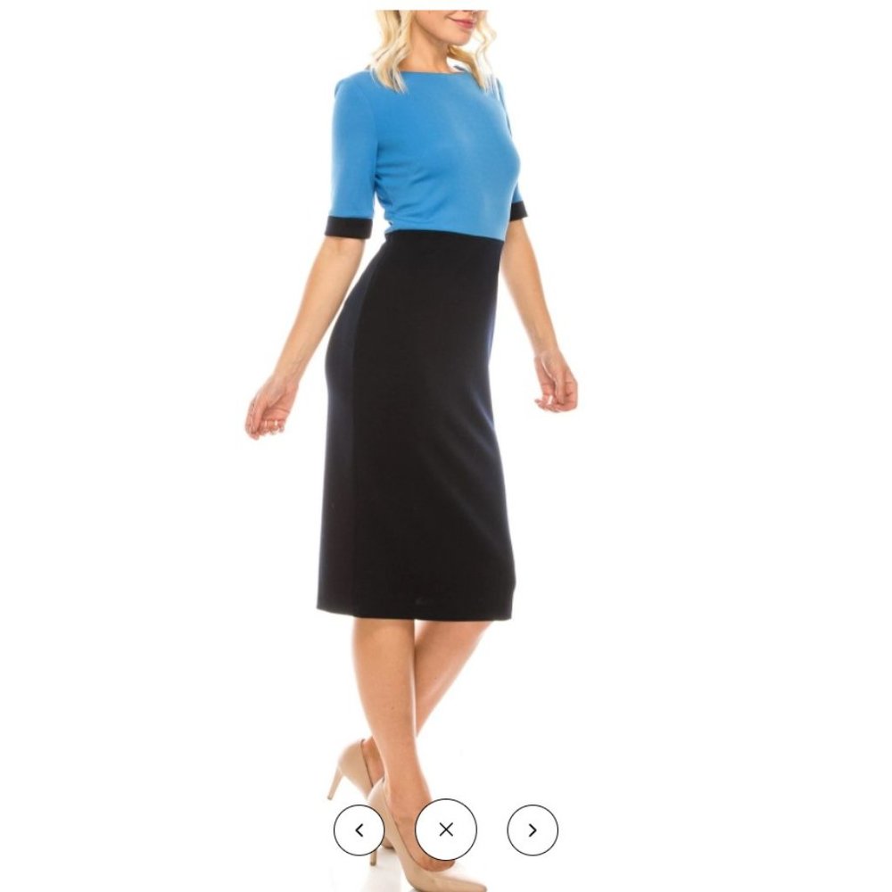 MAGGY LONDON - SCUBA FITTED COCKTAIL DRESS - SIZE 2 US